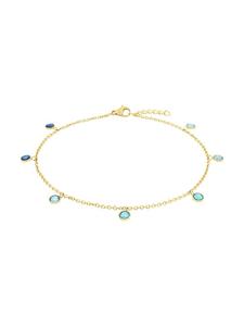 Amor Браслет на лодыжку из нержавеющей стали синего цвета