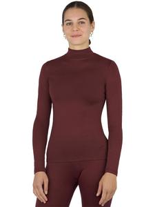 Лонгслив Normani Outdoor Sports Damen Merino Longsleeve mit Stehkragen „Romsey, красный
