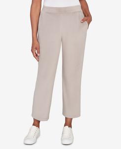 Укороченные брюки Petite Calm Luxe Luxe из двойной вязки Alfred Dunner, Slate