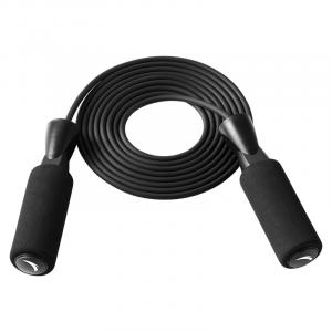ANTA Фитнес-тренировка неучтенная скакалка unisex ABS веревка, поролоновые ручки 2,8 м black