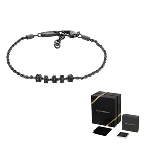 EMPORIO ARMANI Мужской браслет из нержавеющей стали темно-серый