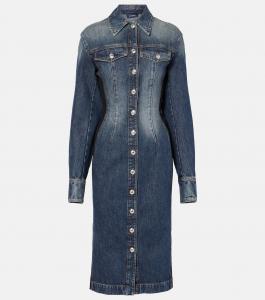 Джинсовое платье-миди Fiorito Sportmax, Scuro Vintage