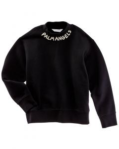 Свитшот Palm Angels с сезонным логотипом, стандартный, с круглым вырезом, черный