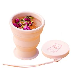 Пластиковые стаканы для воды объемом 200 мл KAWASIMAYA, [Pink]Lulu Pig Foldable Water Cup 200Ml