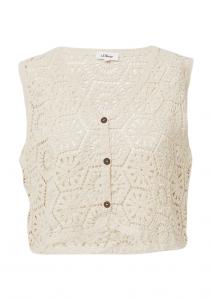 Вязаный жилет s.Oliver, кремовый