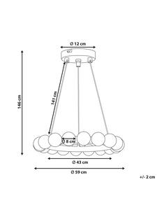 Beliani Подвесные светильники GEORGES в золотом исполнении - (Ш) 59 x (В) 146 x (Д) 59 см
