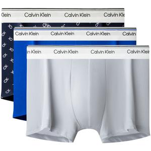 Мужские трусы 3 штуки Calvin Klein, сине-серый