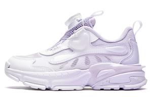 QIAODAN Детские кроссовки с противоскользящей подошвой и антиударным эффектом белого и фиолетового цвета для детей от 3 до 7 лет