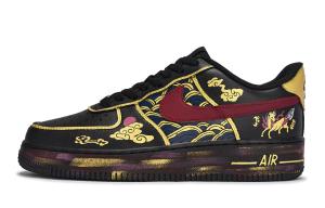 Air Force 1 07 811 Manufacturing, Grade 9 запасные части лоу-топ скейтборд обувь мужские black gold red Nike, черный золотой красный