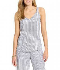 Топ NIC+ZOE Pin Stripe Gauze Tank, Indigo Multi
