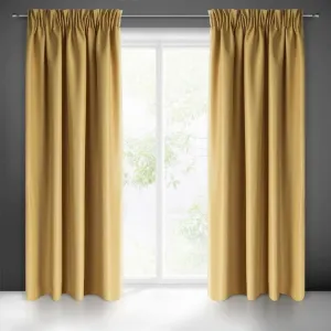 Штора AGGIE, горчично-желтая, 140x270 см, присборенная лента, карман на штанге. Eurofirany