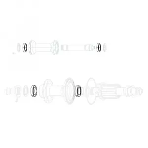 Подшипники Zipp Ceramics 88/188 Kit 2 Hub, черный