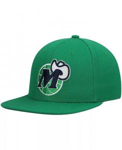 Мужская зеленая кепка Snapback Dallas Mavericks Hardwood Classics Team Ground 2.0 Mitchell & Ness