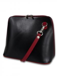 Кожаная сумка через плечо Toscanto, черно-красная, примерно 17 см Toscanto