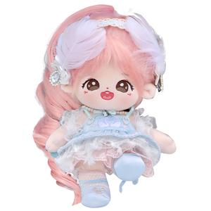 COTTON PLANET Хлопковая кукла со скелетом персиковый цвет лебединое озеро плюшевая кукла высота 20см длина 220мм