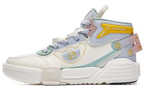 Скейтбордические кеды женские высокие Oak Bud белый/синий Erke