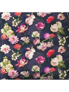 Jack Комплект постельного белья из фланели, 2 предмета, 135x200 см, цветочный узор, темно-синий цвет