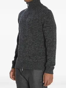 Свитер на молнии с высоким воротником Barena, черный