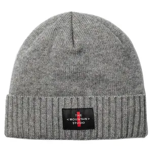 Шапка The Mountain Studio Cashmere mix cross logo, серый