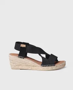 Женские замшевые эспадрильи на танкетке с резинками Toni Pons, чёрный