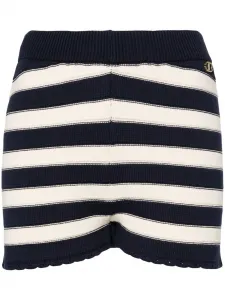 Трикотажные шорты в полоску Twinset, синий