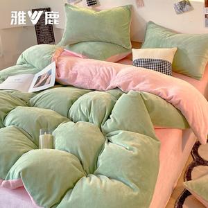 Yalu Комплект постельного белья 1,8 м, 4 предмета: пододеяльник 200x230 см, простыня на резинке, 2 наволочки