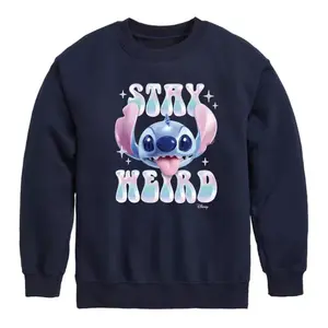 Флисовая толстовка «Лило и Стич» для мальчиков 8-20 лет Stay weird Disney, синий
