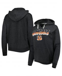Женский черный пуловер с капюшоном Cincinnati Bengals Color Rise Kennedy '47 Brand, черный