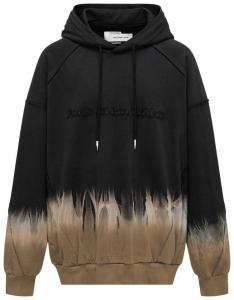 Худи Feng Chen Wang с градиентной окраской в стиле тай-дай, темно-синего цвета