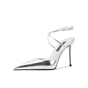 Shesrim Серебряные туфли на шпильке для женщин, цвет Silver