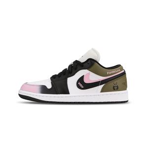 Воздушная амортизация Противоскользящие и износостойкие Низкие винтажные баскетбольные кроссовки Женские Черные Зеленые Розовые Jordan