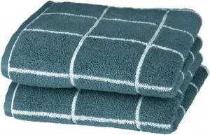 Полотенца для рук ROSS "Кашемир в клетку", (2 шт.), в модных цветах 50х100 см (2 шт.), цвет pazifik