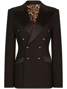 Пиджак-смокинг контрастными лацканами DOLCE & GABBANA, коричневый