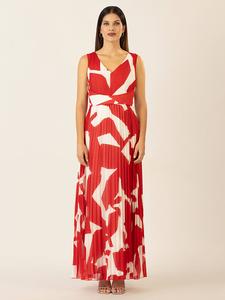 Длинное платье APART, красно-белый