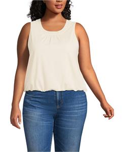 Легкая трикотажная майка больших размеров Lands' End, Fresh ivory