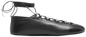 Женские балетки Alexander Wang Vyollette на шнуровке, черные