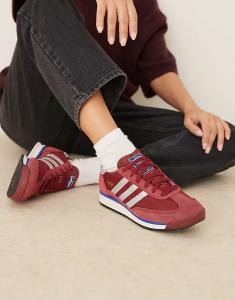 Кроссовки Adidas Originals SL 72 RS бордового и серебристого цвета