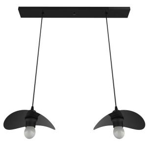 Подвесной светильник Lumicom Piuma, 30x30x30 см, глянцевый черный