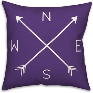 Creative Products Декоративная подушка Purple Compass мягкая пушистая Purple Compass