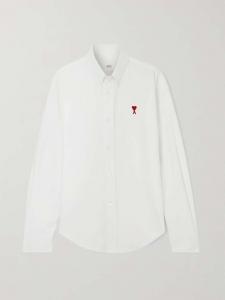 Рубашка Оксфорд из хлопка с вышивкой от Adc Ami Paris, белый