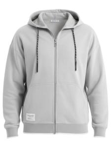 Толстовка с капюшоном на молнии Ombre OM-SSZP-0191, серый