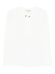Топ с длинными рукавами и пуговицами Antonelli, белый