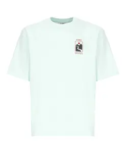 Зеленая хлопковая футболка с логотипом. Casablanca, зеленый