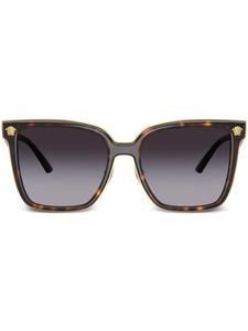 Versace Eyewear солнцезащитные очки с декором Medusa, коричневый