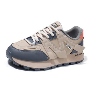 Повседневные кроссовки средней высоты для женщин и подростков BINGO DUCK, бежевый/серый