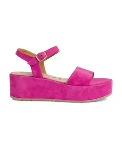 Замшевые повседневные босоножки с открытым носком Tamaris, розовый