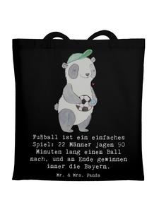 Сумка-шоппер с логотипом футбольного клуба Бавария Мюнхен с надписью черного цвета Mr. & Mrs. Panda