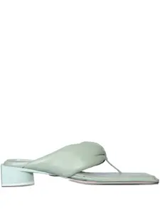 Босоножки на каблуке 30 мм с узлом Miista, зеленый