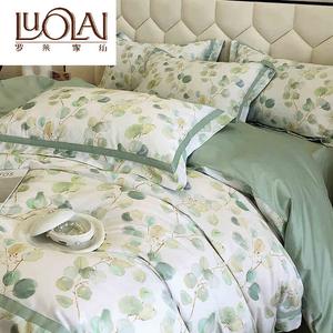 LUOLAI HOME Комплект постельного белья 1.8, 4 предмета, простыня, 200x230 см, цвет: желтый