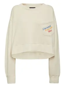 Хлопковая толстовка Dsquared2, нейтральный